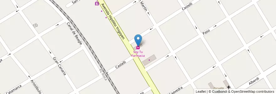 Mapa de ubicacion de Soy Tu Farmacia en アルゼンチン, ブエノスアイレス州, Partido De Quilmes, Quilmes.