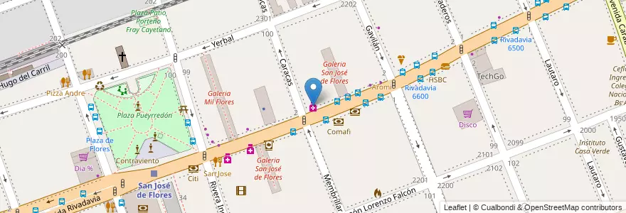 Mapa de ubicacion de Soy tu farmacia, Flores en Argentinien, Ciudad Autónoma De Buenos Aires, Comuna 7, Buenos Aires.