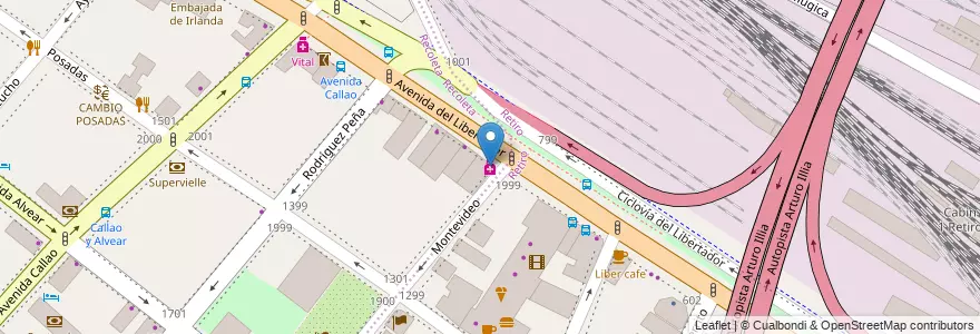 Mapa de ubicacion de Soy tu farmacia, Retiro en Arjantin, Ciudad Autónoma De Buenos Aires, Comuna 1, Buenos Aires.
