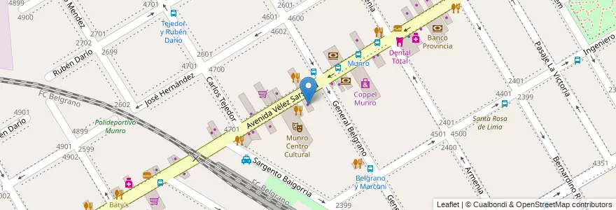 Mapa de ubicacion de Soychu Pollos en Arjantin, Buenos Aires, Partido De Vicente López, Vicente López.