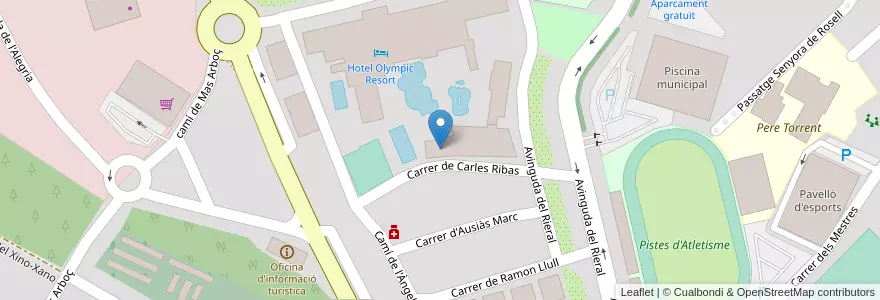 Mapa de ubicacion de Spa Olimpia en España, Catalunya, Girona, Selva, Lloret De Mar.