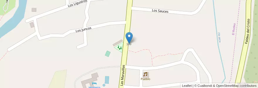 Mapa de ubicacion de Spa en Arjantin, Catamarca, Departamento Ambato, Municipio De El Rodeo, El Rodeo.