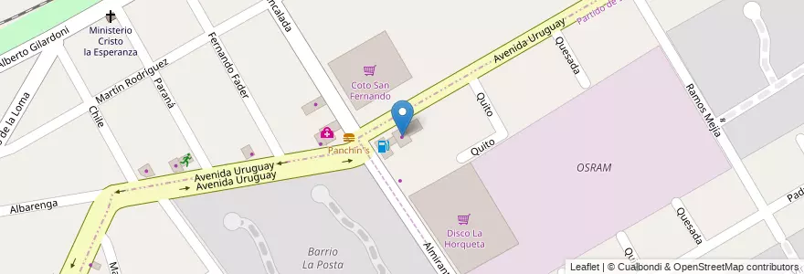 Mapa de ubicacion de Spacio 1 en Arjantin, Buenos Aires, Partido De San Isidro, Partido De San Fernando, Beccar.