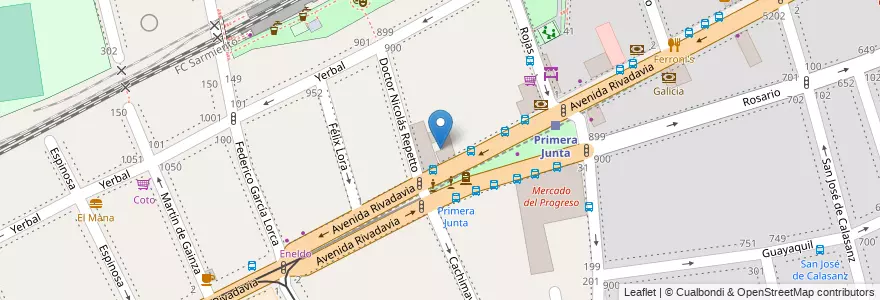 Mapa de ubicacion de Spanish school in Buenos Aires, Caballito en الأرجنتين, Ciudad Autónoma De Buenos Aires, Buenos Aires, Comuna 6.
