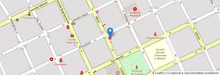 Mapa de ubicacion de Speroni en Argentinien, Provinz Buenos Aires, Partido De Dolores, Dolores.