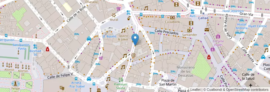 Mapa de ubicacion de Spicy Grill & Pizza en إسبانيا, منطقة مدريد, منطقة مدريد, Área Metropolitana De Madrid Y Corredor Del Henares, مدريد.