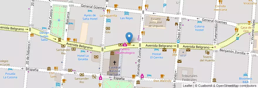 Mapa de ubicacion de Spiedo Italia en アルゼンチン, サルタ州, Capital, Municipio De Salta, Salta.