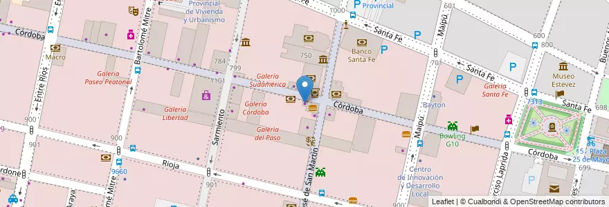 Mapa de ubicacion de Sport 78 en Аргентина, Санта-Фе, Departamento Rosario, Municipio De Rosario, Росарио.