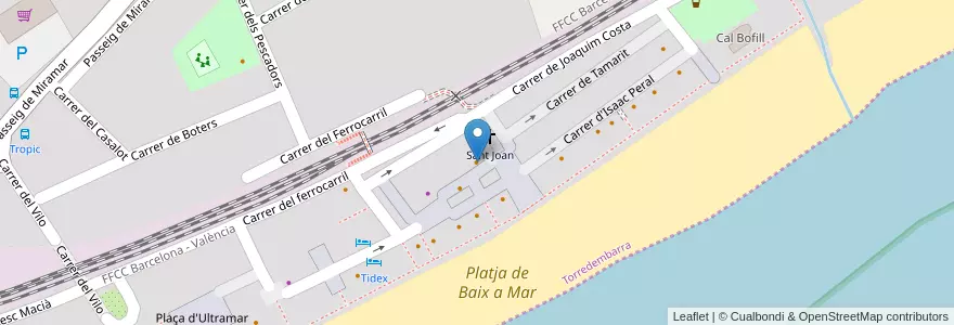 Mapa de ubicacion de Sport Bar en 西班牙, Catalunya, Tarragona, Tarragonès, Torredembarra.