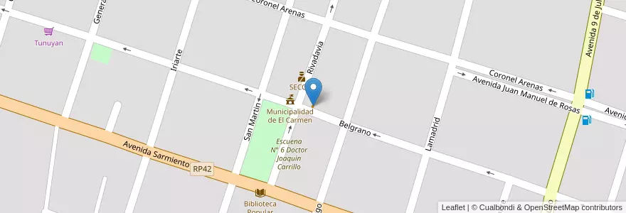 Mapa de ubicacion de Sport Club en Argentina, Jujuy, Departamento El Carmen, Municipio De El Carmen, El Carmen.