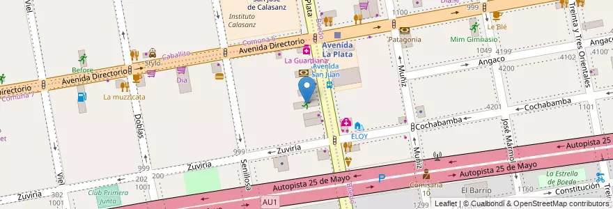 Mapa de ubicacion de Sport Fitness, Parque Chacabuco en Argentinië, Ciudad Autónoma De Buenos Aires, Buenos Aires.