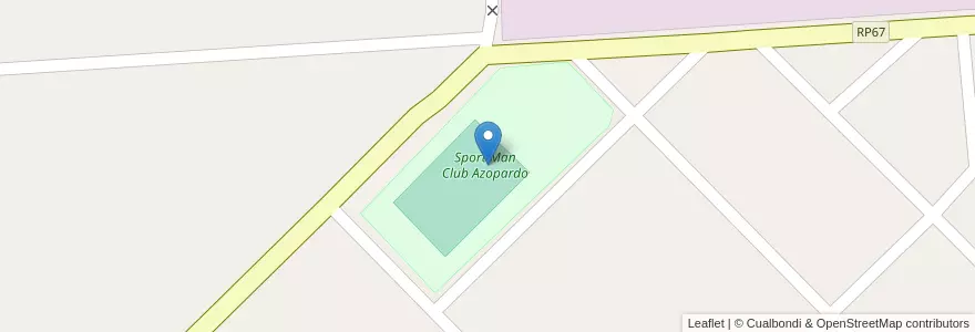 Mapa de ubicacion de Sport Man Club Azopardo en アルゼンチン, ブエノスアイレス州, Partido De Puan.