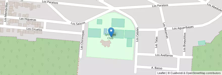 Mapa de ubicacion de Sporting Club en Arjantin, Salta, Capital, Municipio De Salta.