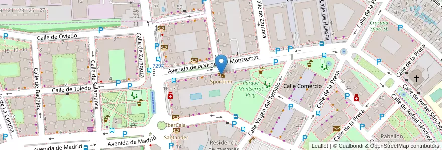 Mapa de ubicacion de Sportium en 스페인, Comunidad De Madrid, Comunidad De Madrid, Área Metropolitana De Madrid Y Corredor Del Henares, San Fernando De Henares, Coslada.