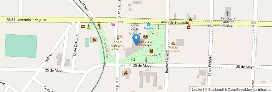 Mapa de ubicacion de Sportivo Social Quijano en アルゼンチン, サルタ州, Rosario De Lerma, Municipio De Campo Quijano.
