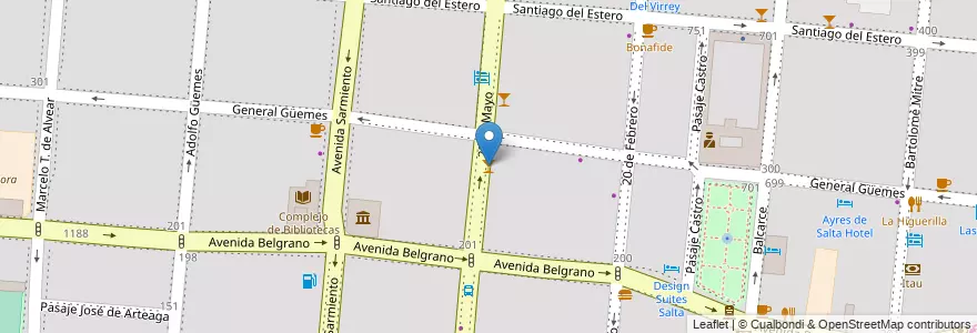 Mapa de ubicacion de Sports Bar en Argentina, Salta, Capital, Municipio De Salta, Salta.