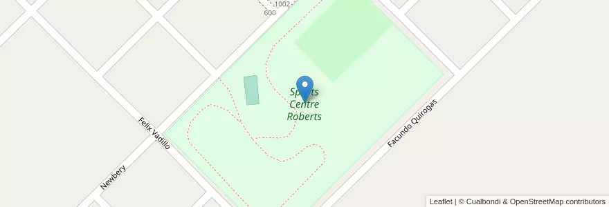 Mapa de ubicacion de Sports Centre Roberts en Argentinië, Buenos Aires, Partido De Lincoln.