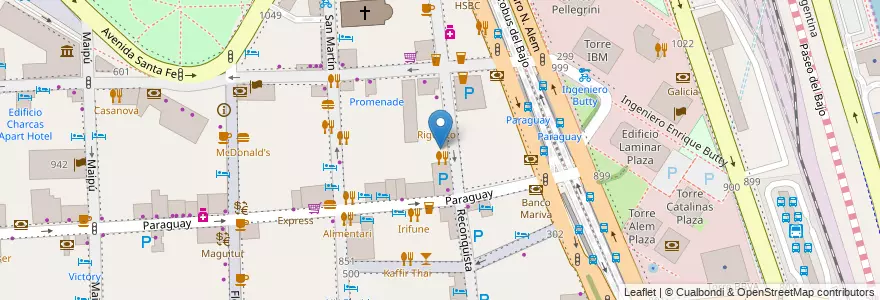 Mapa de ubicacion de Sports n' Rock Bar, Retiro en 아르헨티나, Ciudad Autónoma De Buenos Aires, Comuna 1, 부에노스아이레스.