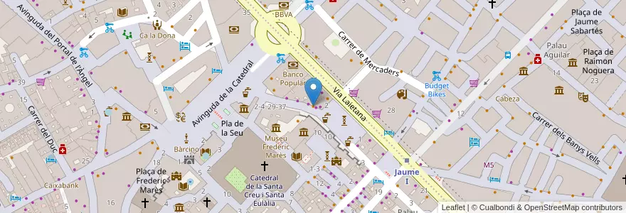 Mapa de ubicacion de Spritz en 스페인, Catalunya, Barcelona, Barcelonès, 바르셀로나.
