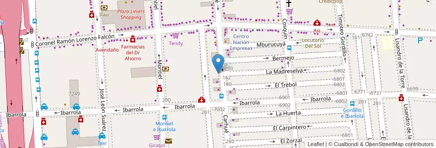 Mapa de ubicacion de Sr. Combo, Liniers en アルゼンチン, Ciudad Autónoma De Buenos Aires, Comuna 9, ブエノスアイレス.