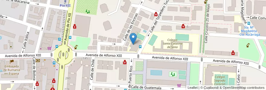 Mapa de ubicacion de St. Anne´s School en Sepanyol, Comunidad De Madrid, Comunidad De Madrid, Área Metropolitana De Madrid Y Corredor Del Henares, Madrid.