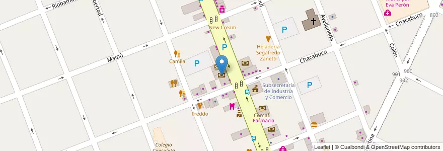 Mapa de ubicacion de ST Banco en アルゼンチン, ブエノスアイレス州, Partido De Merlo, Merlo.