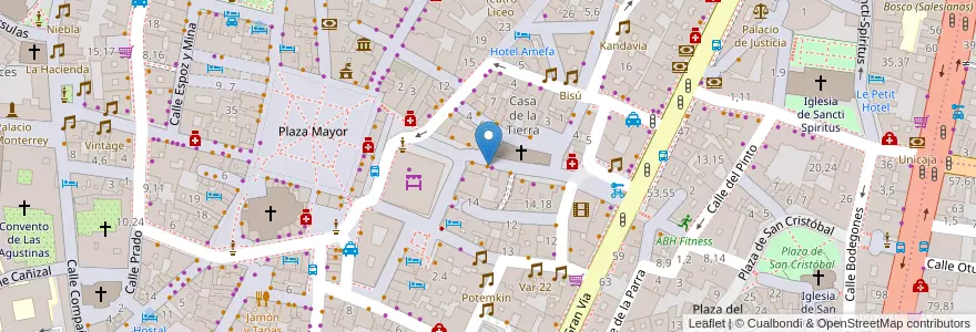 Mapa de ubicacion de St. Patrick's Museum en Spanien, Kastilien Und León, Salamanca, Campo De Salamanca, Salamanca.
