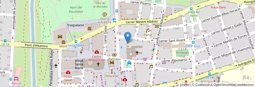 Mapa de ubicacion de St. Patrick's en スペイン, バレンシア州, Alacant / Alicante, El Baix Vinalopó, Elx / Elche.