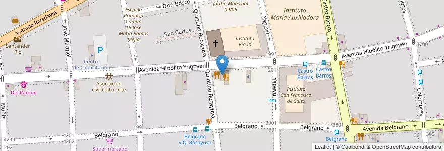 Mapa de ubicacion de St. Pauli Music, Almagro en Argentinië, Ciudad Autónoma De Buenos Aires, Comuna 5, Buenos Aires.