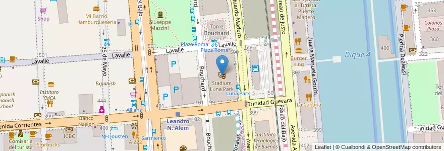 Mapa de ubicacion de Stadium Luna Park, Puerto Madero en Argentina, Ciudad Autónoma De Buenos Aires, Comuna 1, Buenos Aires.