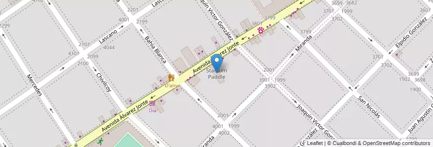 Mapa de ubicacion de Stadium Paddle, Monte Castro en 아르헨티나, Ciudad Autónoma De Buenos Aires, 부에노스아이레스, Comuna 10, Comuna 11.