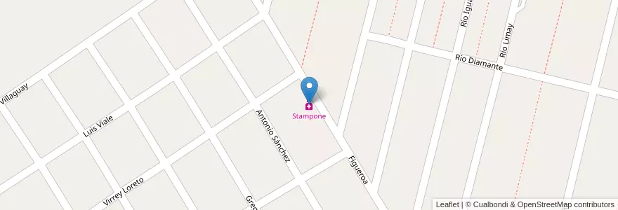 Mapa de ubicacion de Stampone en الأرجنتين, بوينس آيرس, Partido De Almirante Brown, San Francisco De Asís.