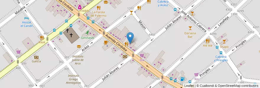 Mapa de ubicacion de Staples, Palermo en アルゼンチン, Ciudad Autónoma De Buenos Aires, ブエノスアイレス, Comuna 15.