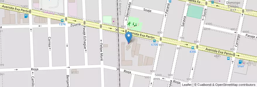 Mapa de ubicacion de Star Cars en الأرجنتين, سانتا في, Departamento Rosario, Municipio De Rosario, روساريو.
