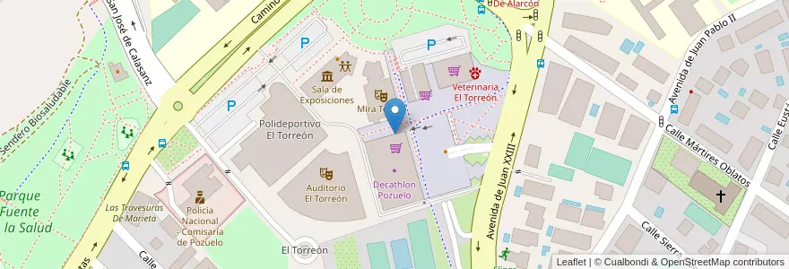 Mapa de ubicacion de Star de fiesta en اسپانیا, بخش خودمختار مادرید, بخش خودمختار مادرید, Área Metropolitana De Madrid Y Corredor Del Henares, Pozuelo De Alarcón.