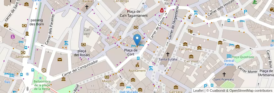 Mapa de ubicacion de Starbucks en İspanya, Balear Adaları, España (Mar Territorial), Palma, Balear Adaları, Palma.