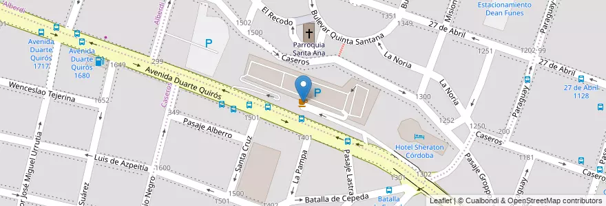 Mapa de ubicacion de Starbucks en アルゼンチン, コルドバ州, Departamento Capital, Pedanía Capital, Córdoba, Municipio De Córdoba.