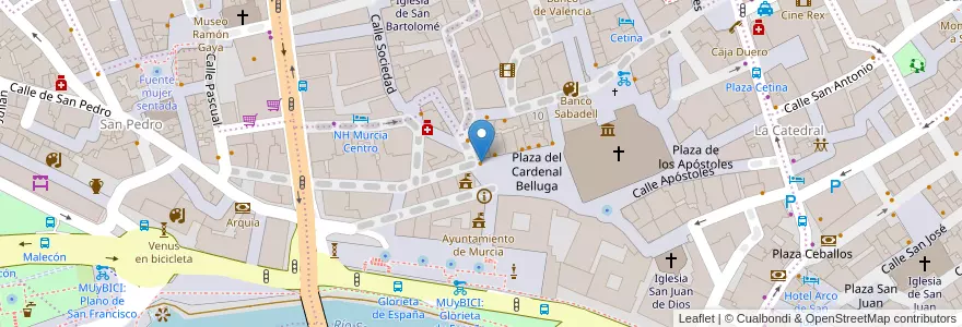 Mapa de ubicacion de Starbucks en Espanha, Região De Múrcia, Região De Múrcia, Área Metropolitana De Murcia, Murcia.