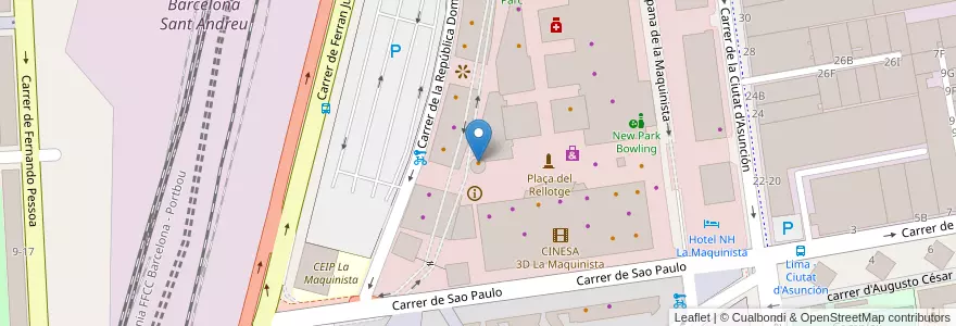 Mapa de ubicacion de Starbucks en 스페인, Catalunya, Barcelona, Barcelonès, 바르셀로나.