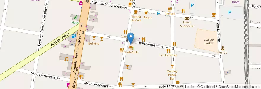 Mapa de ubicacion de Starbucks en Argentinië, Buenos Aires, Partido De Lomas De Zamora, Lomas De Zamora.
