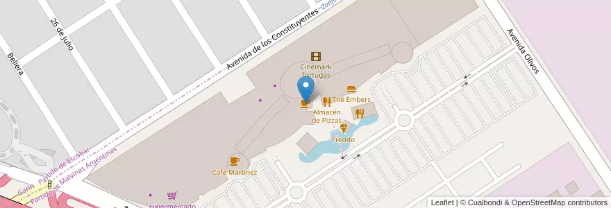 Mapa de ubicacion de Starbucks en Аргентина, Буэнос-Айрес, Partido De Malvinas Argentinas, El Triángulo.