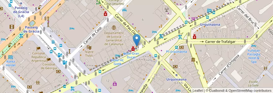 Mapa de ubicacion de Starbucks en İspanya, Catalunya, Barcelona, Barcelonès, Barcelona.