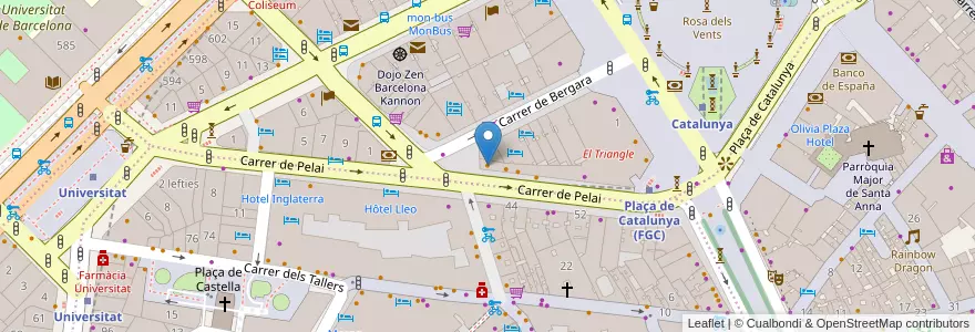 Mapa de ubicacion de Starbucks en 西班牙, Catalunya, Barcelona, Barcelonès, Barcelona.