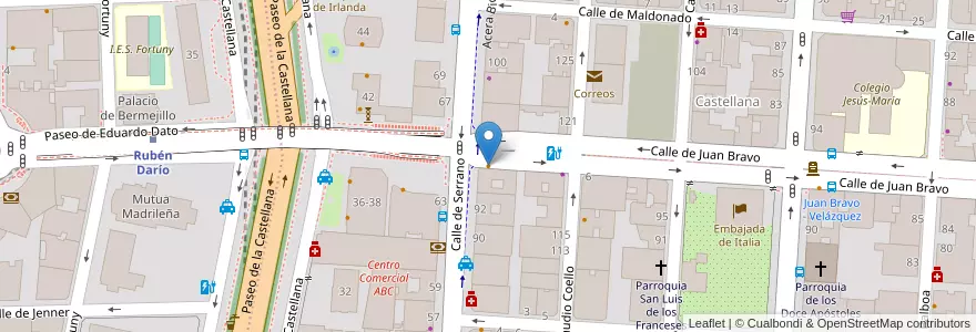 Mapa de ubicacion de Starbucks en Spanje, Comunidad De Madrid, Comunidad De Madrid, Área Metropolitana De Madrid Y Corredor Del Henares, Madrid.