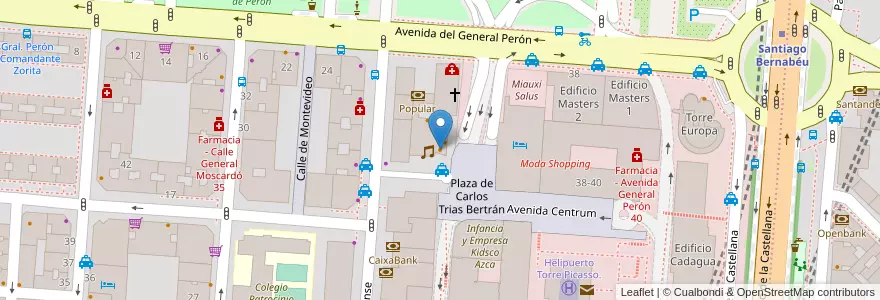 Mapa de ubicacion de Starbucks en Spain, Community Of Madrid, Community Of Madrid, Área Metropolitana De Madrid Y Corredor Del Henares, Madrid.