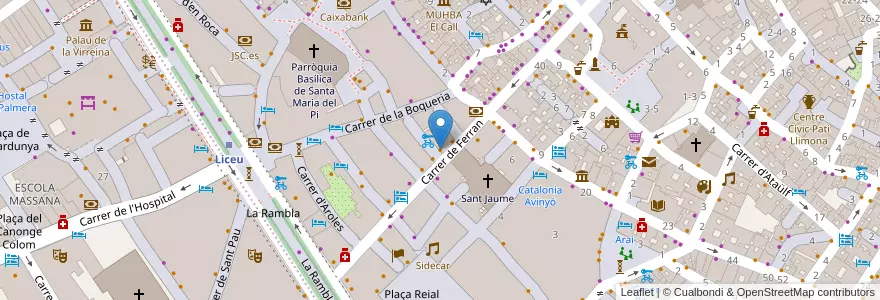 Mapa de ubicacion de Starbucks en Spain, Catalonia, Barcelona, Barcelonès, Barcelona.