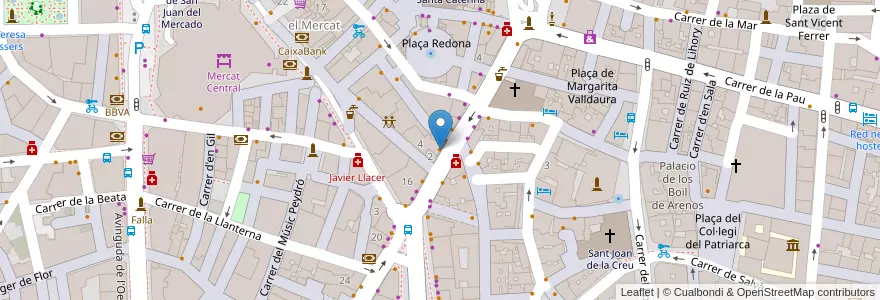 Mapa de ubicacion de Starbucks en スペイン, バレンシア州, València / Valencia, Comarca De València, València.