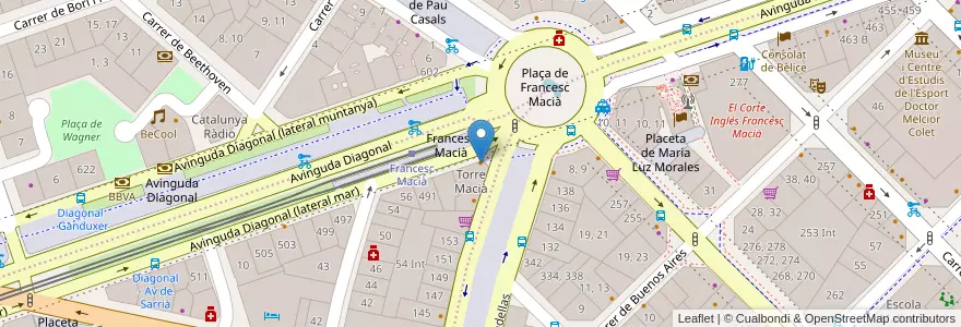Mapa de ubicacion de Starbucks en Spain, Catalonia, Barcelona, Barcelonès, Barcelona.