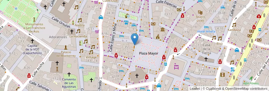 Mapa de ubicacion de Starbucks en إسبانيا, قشتالة وليون, شلمنقة, دائرة شلمنقة, شلمنقة.