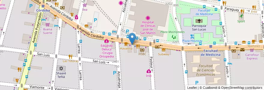 Mapa de ubicacion de Starbucks, Balvanera en Argentinien, Ciudad Autónoma De Buenos Aires, Buenos Aires.